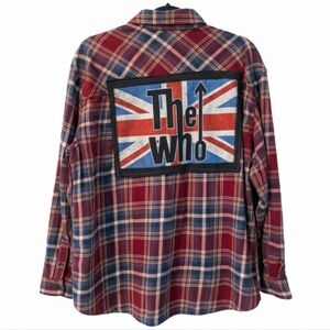 THE WHO Upcycled Plaid Flannel Shirt Hand Crafted